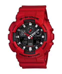 Reloj Casio G-Shock esfera negra con brazalete rojo