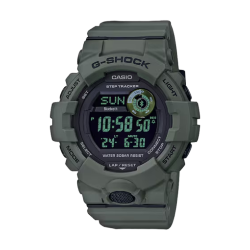 Reloj casio G-Shock digital con esfera redonda y brazalete verde militar