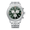 Reloj Citizen esfera verde redonda con brazalete plateado