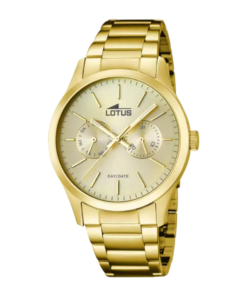 Reloj Lotus oro amarillo y esfera beige