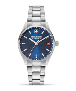 Reloj Swiss Military esfera azul y brazalete de acero