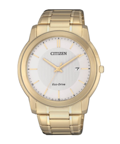 Reloj Citizen esfera blanca con correa de oro amarillo