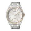 Reloj Citizen esfera blanca con correa plateada