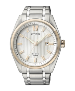 Reloj Citizen esfera blanca con correa plateada